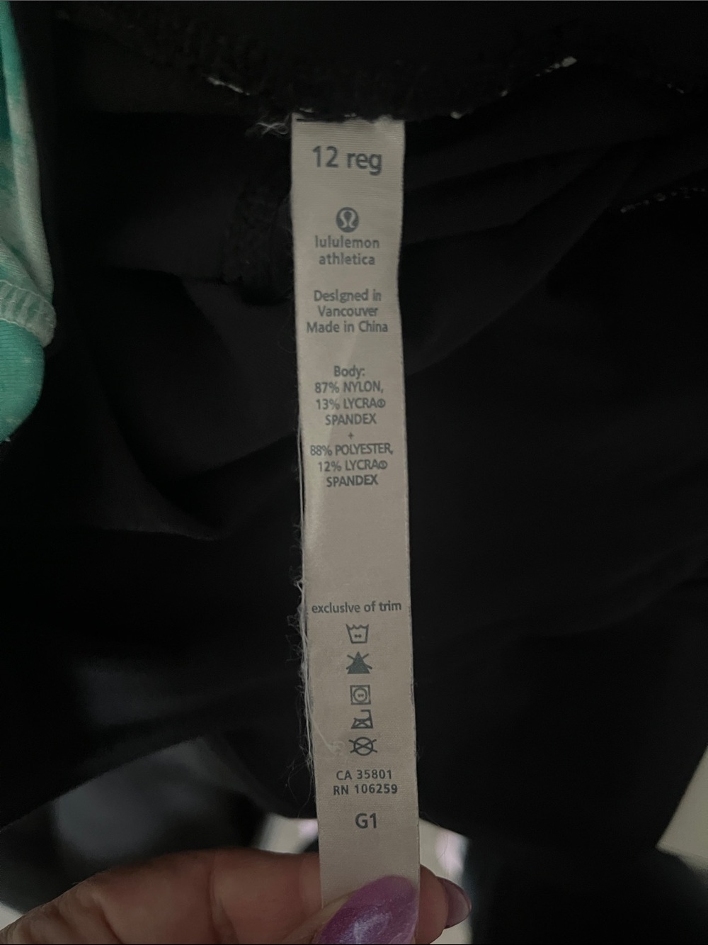 lululemon athletica Black Groove Pant Flare - Size 12 - Picture 5 of 5